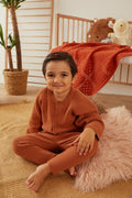 100% Organic Cotton With GOTS Certified Knitwear Funny Bear Two Piece Set 3-12M Uludağ Triko 1061-21061 - Tivoli Mini
