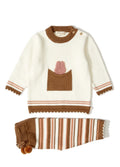 100% Organic Cotton With GOTS Certified Knitwear Stripe Two Piece Set 12-36M Uludağ Triko 1061 - 121039 - Tivoli Mini