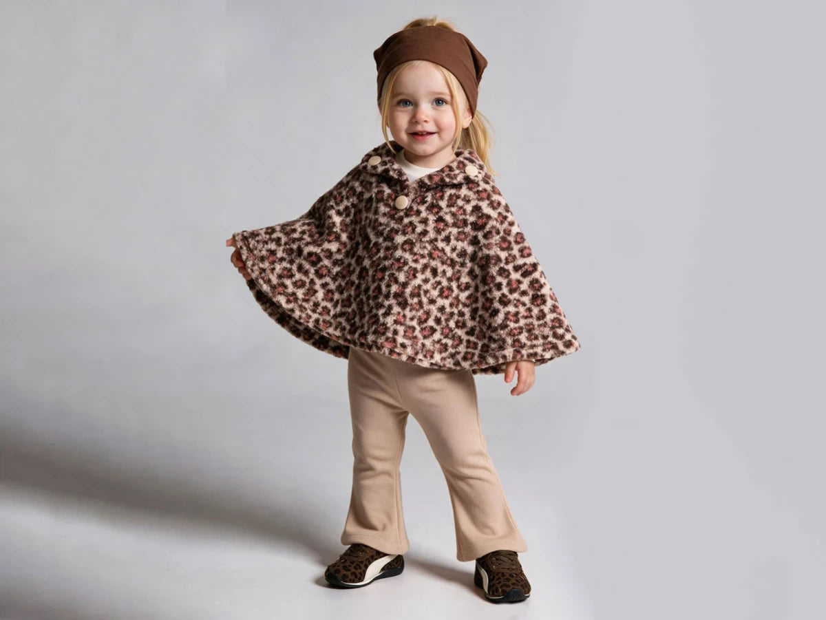 Leopar Desenli Kız Bebek Takım