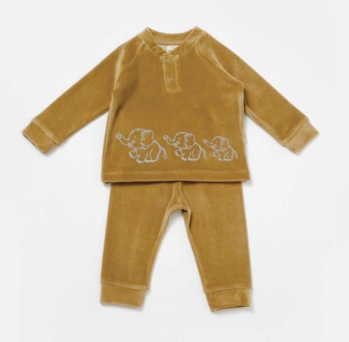 Unisex Bebek 2'li Kadife Sweatshirt ve Pantolon Takımı 3-24M Baby Cosy 2022-CSYK6050