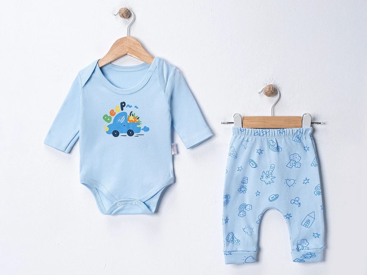 Araba Baskılı Erkek Bebe Takım - Tivoli Mini