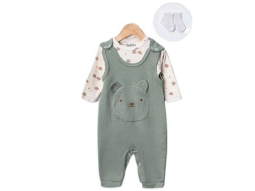 Ayıcık Baskılı Erkek Bebe Takım - Tivoli Mini