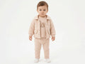 Ayıcık Baskılı Hırkalı Unisex Bebe Takım - Tivoli Mini