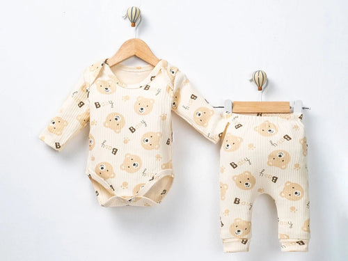 Ayıcık Desenli Erkek Bebe Takım - Tivoli Mini