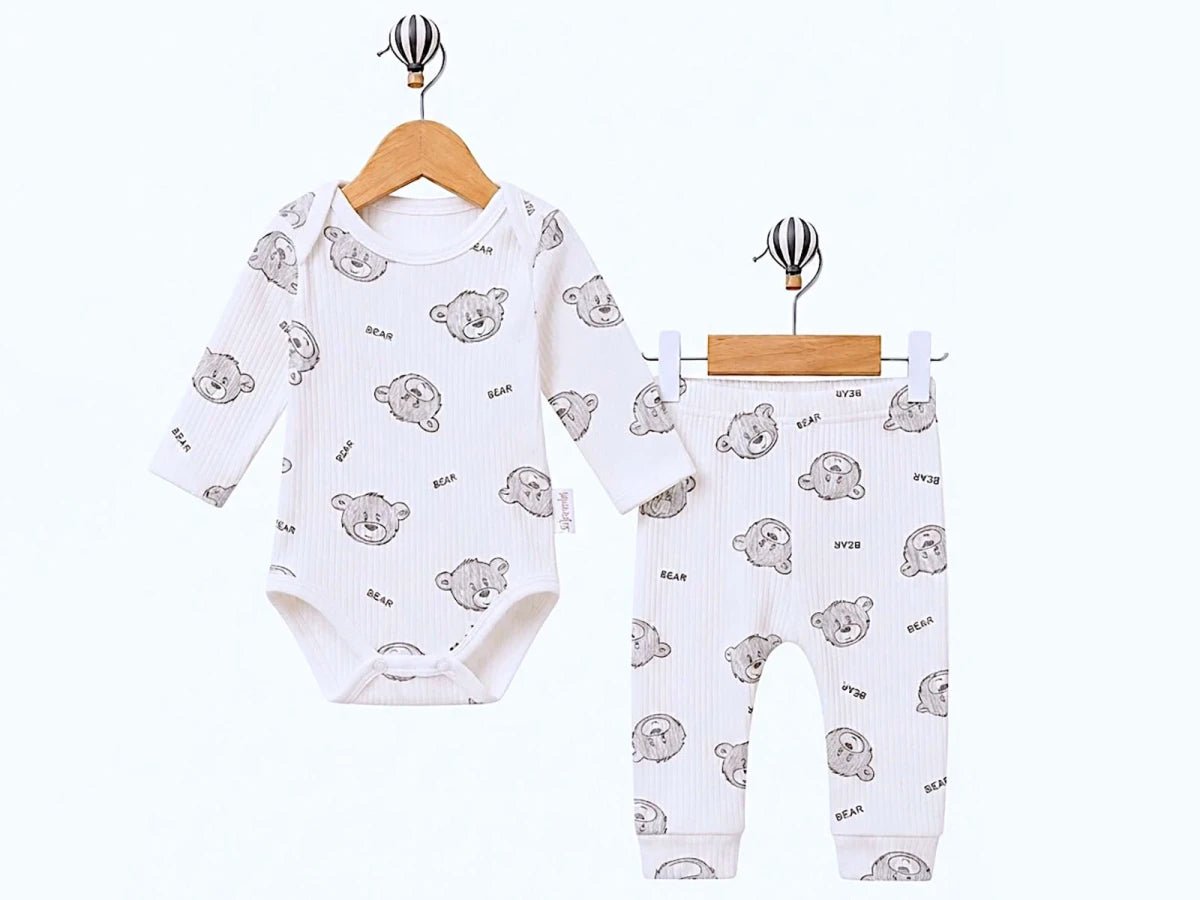 Ayıcık Desenli Erkek Bebe Takım - Tivoli Mini