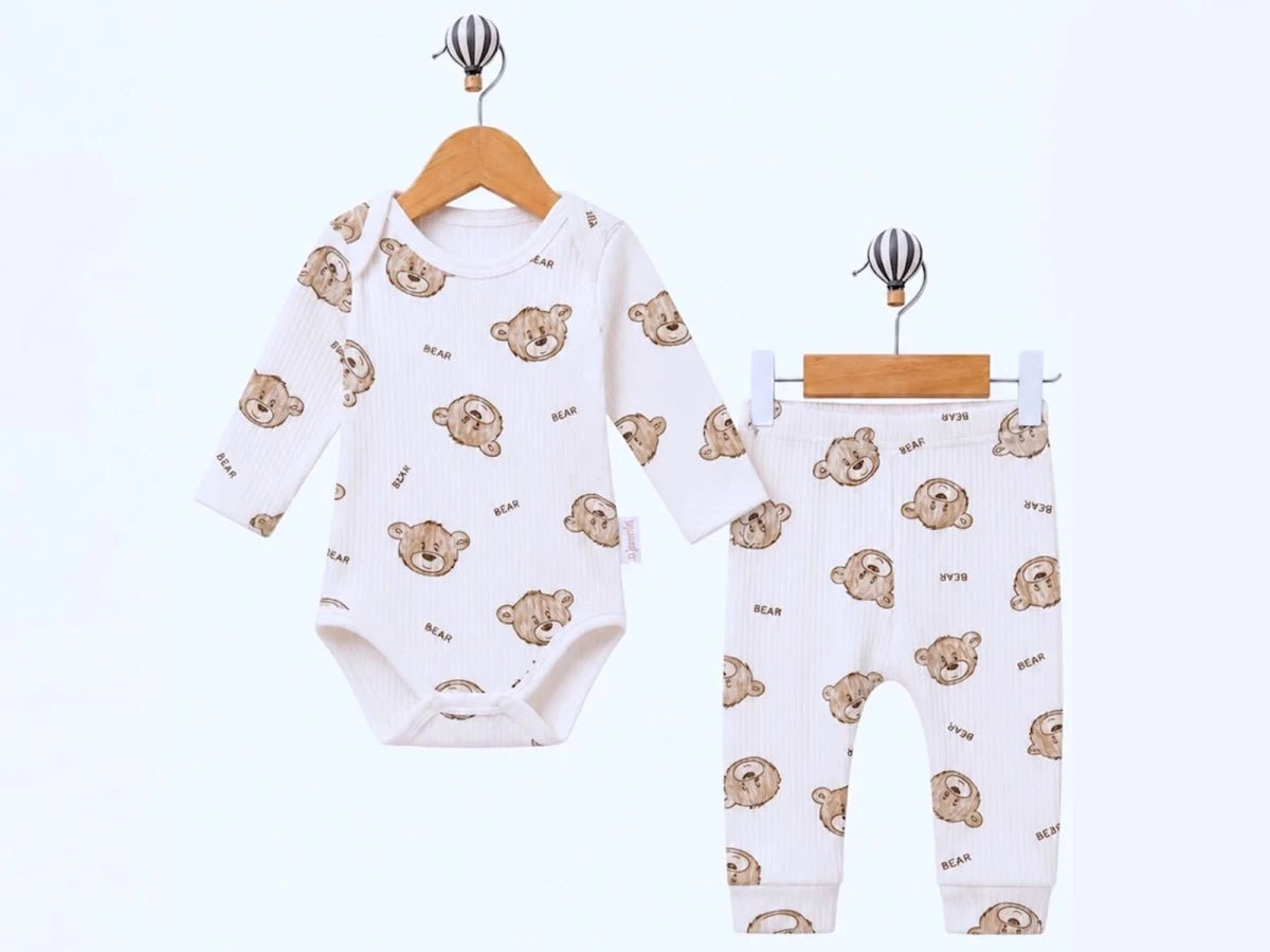 Ayıcık Desenli Erkek Bebe Takım - Tivoli Mini