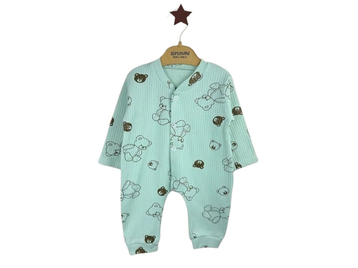 Ayıcık Desenli Erkek Bebe Tulum - Tivoli Mini