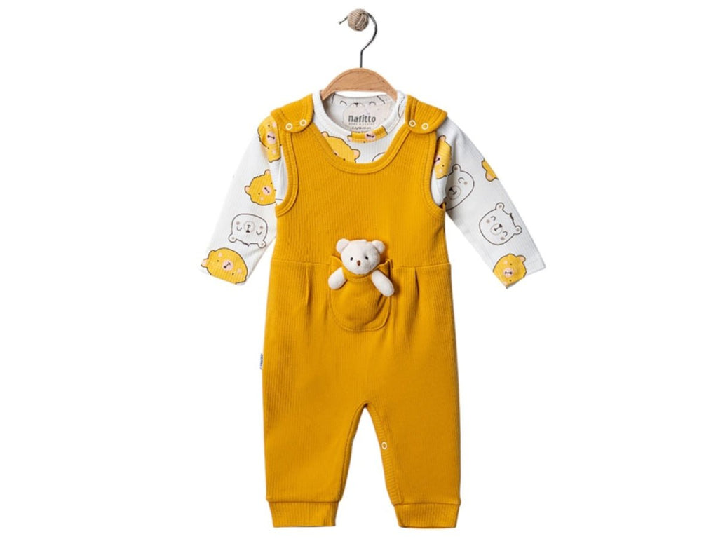 Ayıcık Detaylı Erkek Bebe Tulum - Tivoli Mini