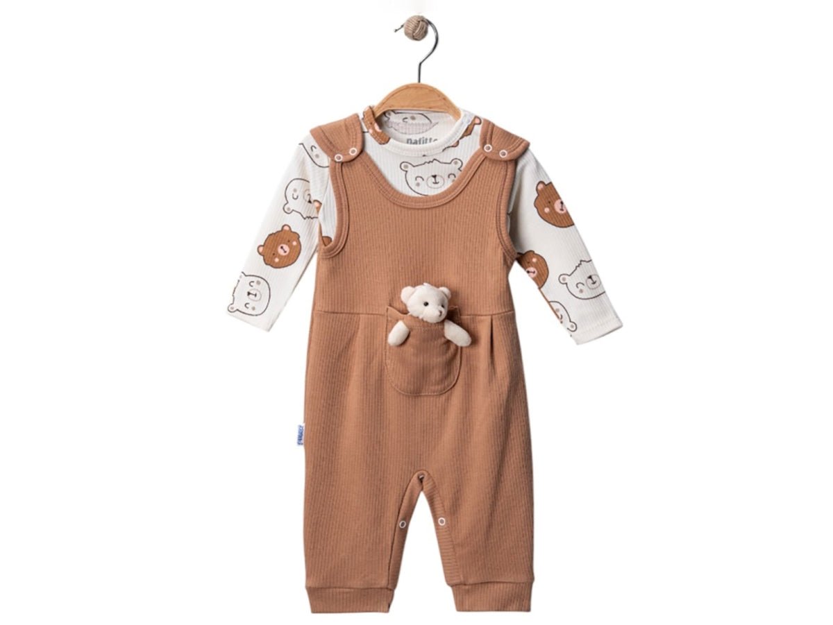 Ayıcık Detaylı Erkek Bebe Tulum - Tivoli Mini