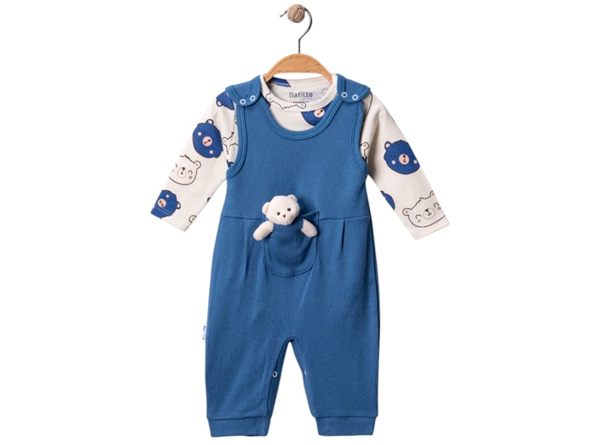 Ayıcık Detaylı Erkek Bebe Tulum - Tivoli Mini