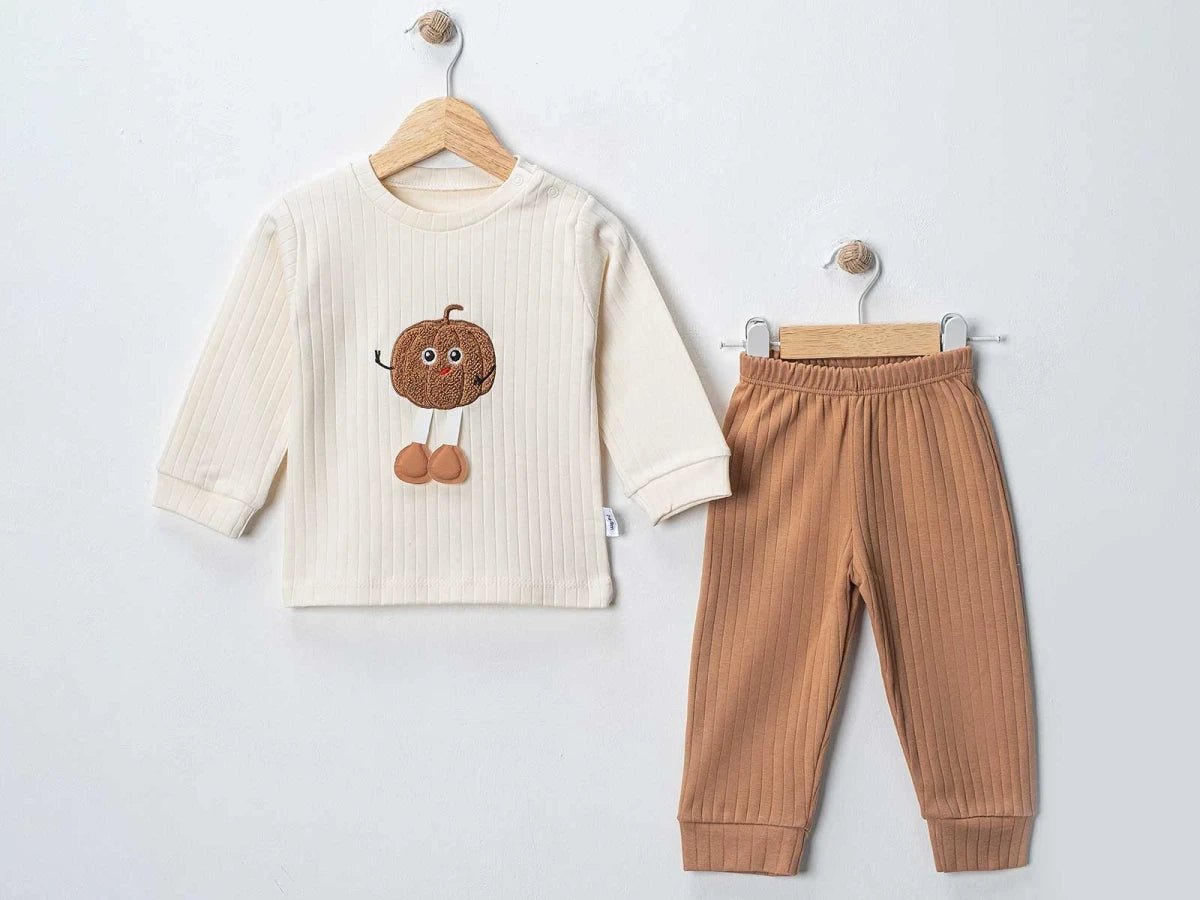 Bal Kabağı Baskılı 2'li Bebe Takım - Tivoli Mini
