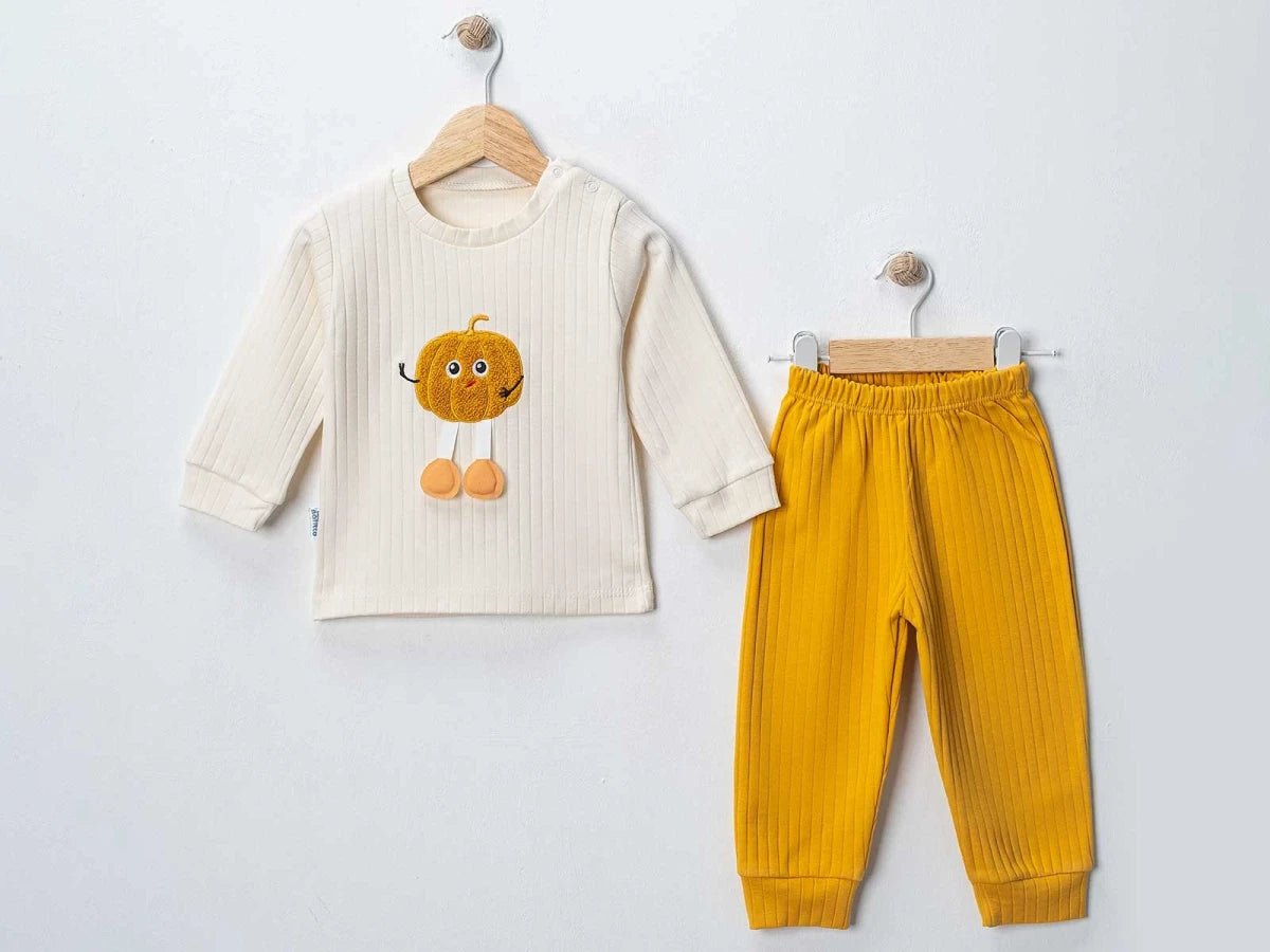 Bal Kabağı Baskılı 2'li Bebe Takım - Tivoli Mini