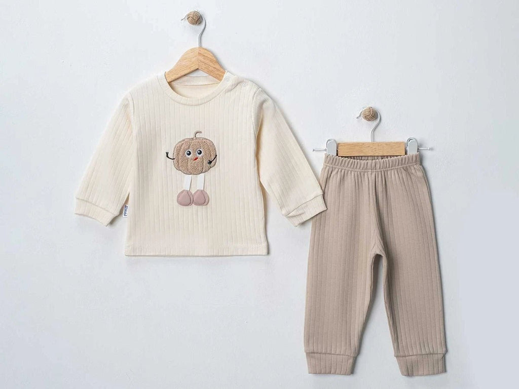 Bal Kabağı Baskılı 2'li Bebe Takım - Tivoli Mini