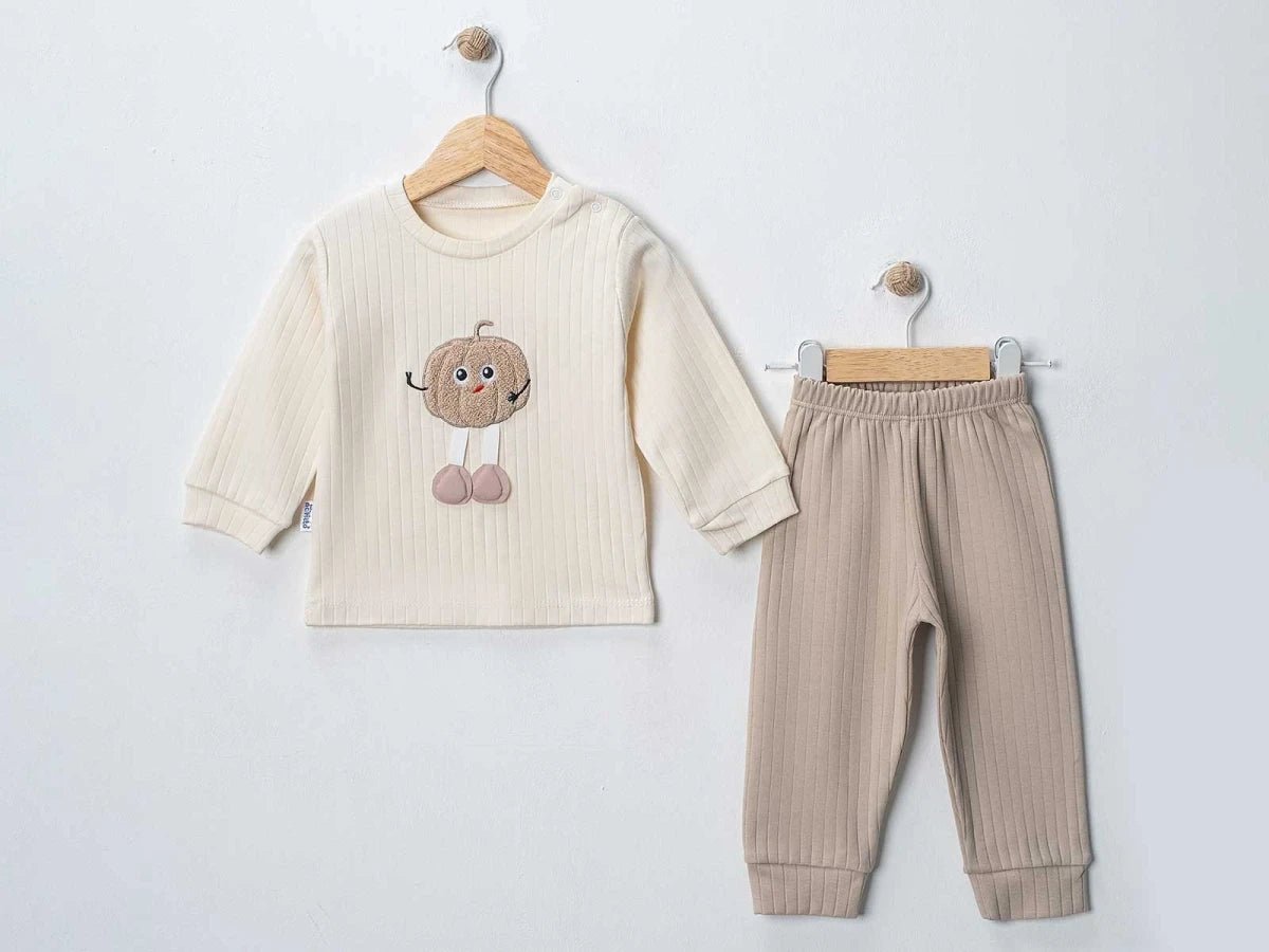 Bal Kabağı Baskılı 2'li Bebe Takım - Tivoli Mini