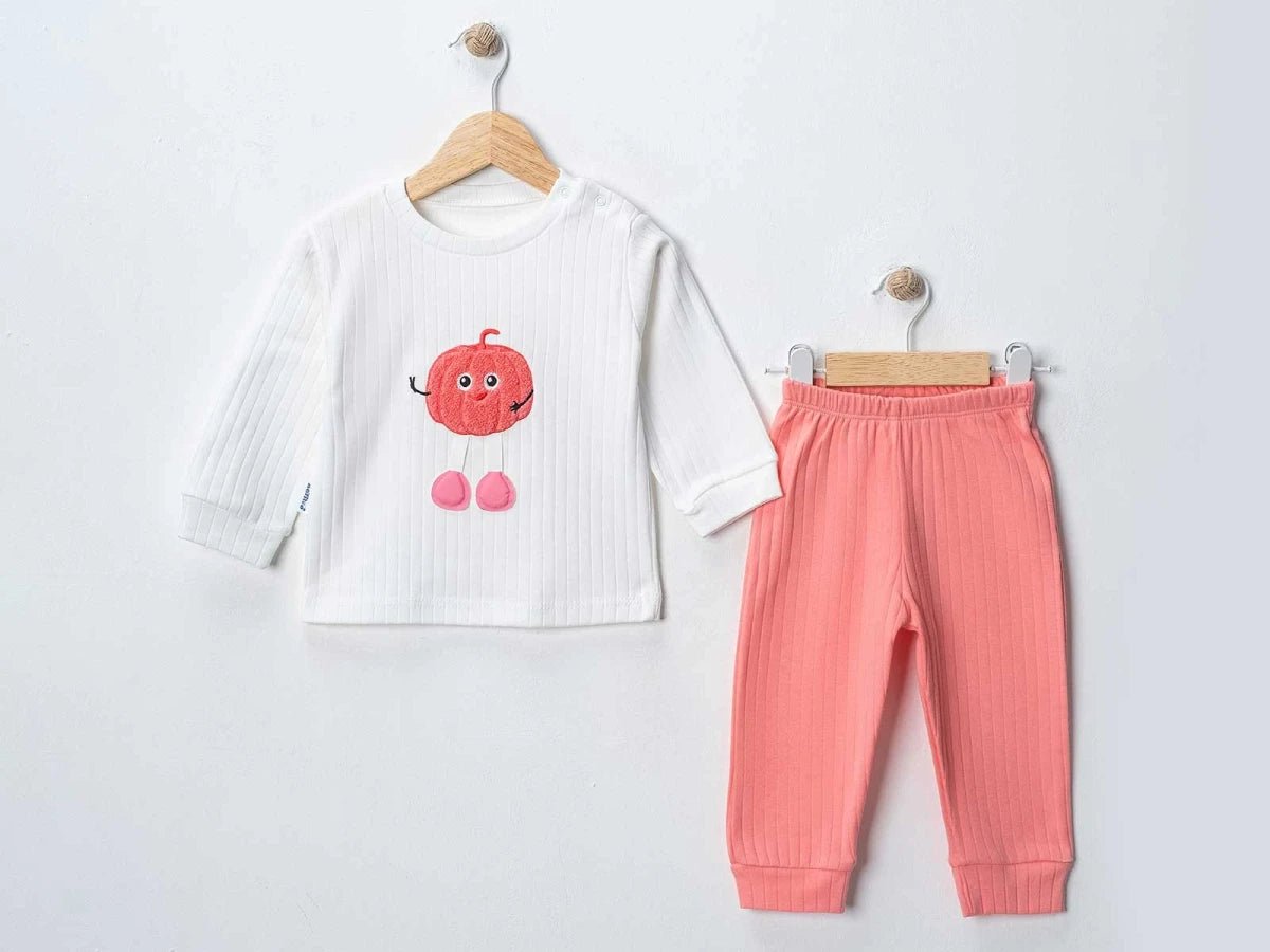 Bal Kabağı Baskılı 2'li Bebe Takım - Tivoli Mini