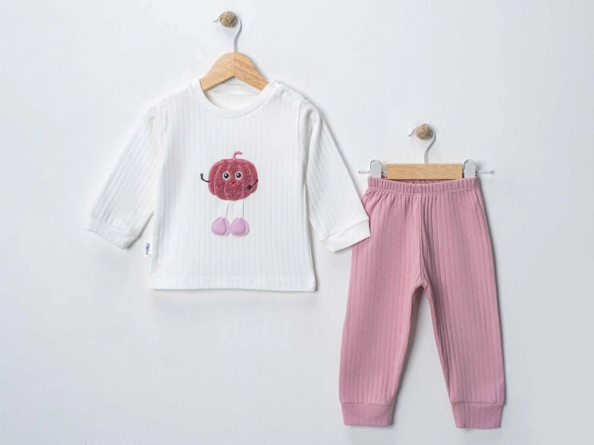 Bal Kabağı Baskılı 2'li Bebe Takım - Tivoli Mini