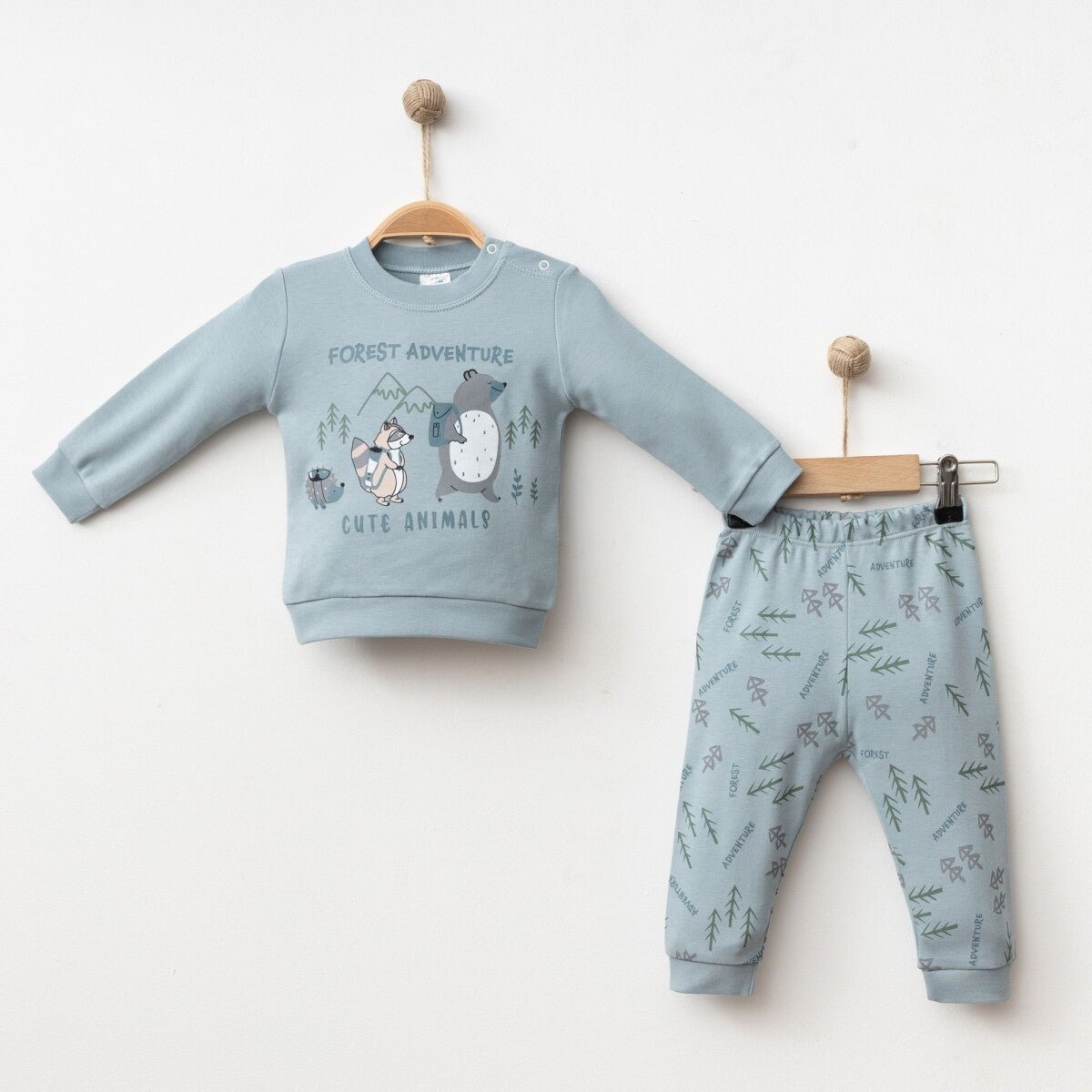 Bebek 2'li Badi ve Pantolon Takımı 6-18M Gümüş Baby 2043-002040 - Tivoli Mini