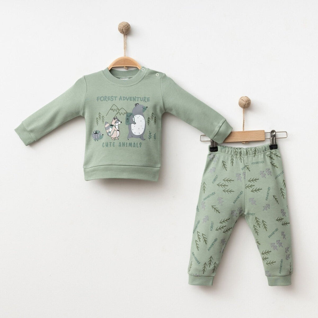 Bebek 2'li Badi ve Pantolon Takımı 6-18M Gümüş Baby 2043-002040 - Tivoli Mini