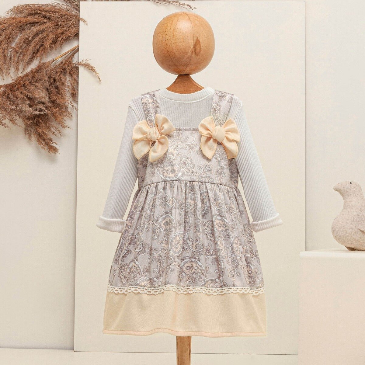 Bebek 2'li Elbise ve Bluz Takım 6-18M Babymuz 2009-5061 - Tivoli Mini