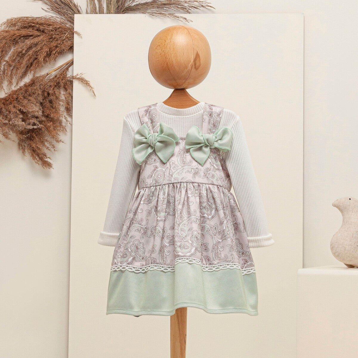 Bebek 2'li Elbise ve Bluz Takım 6-18M Babymuz 2009-5061 - Tivoli Mini