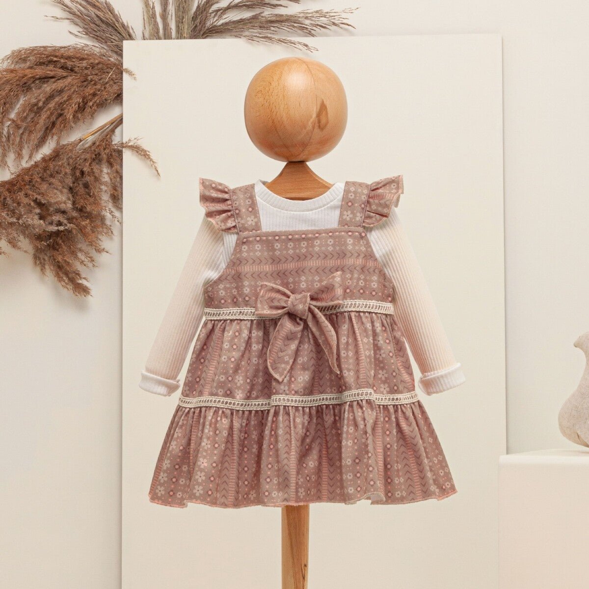 Bebek 2'li Elbise ve Bluz Takım 6-18M Babymuz 2009-5066 - Tivoli Mini
