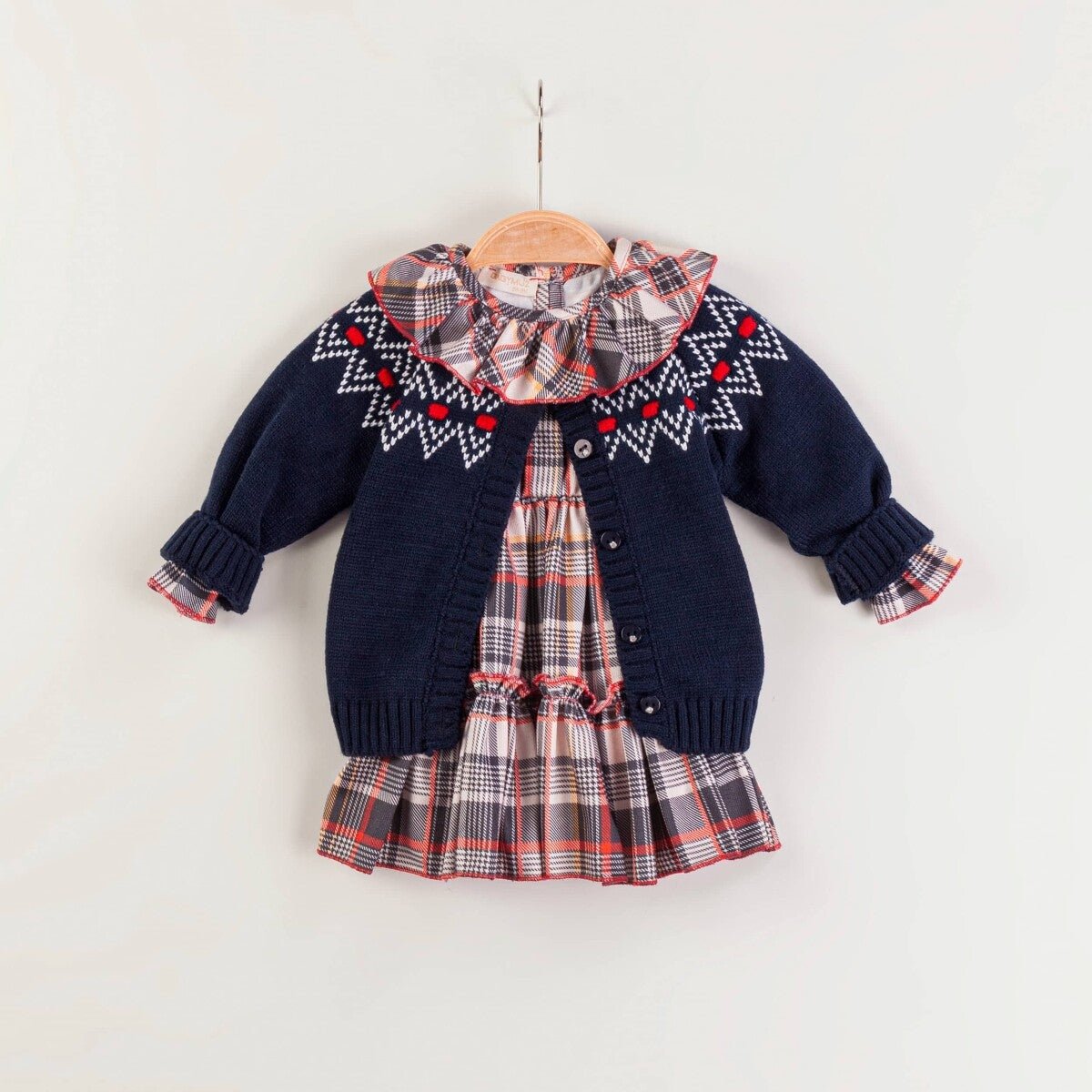 Bebek 2'li Hırka ve Elbise Takım 9-24M Babymuz 2009-5123 - Tivoli Mini