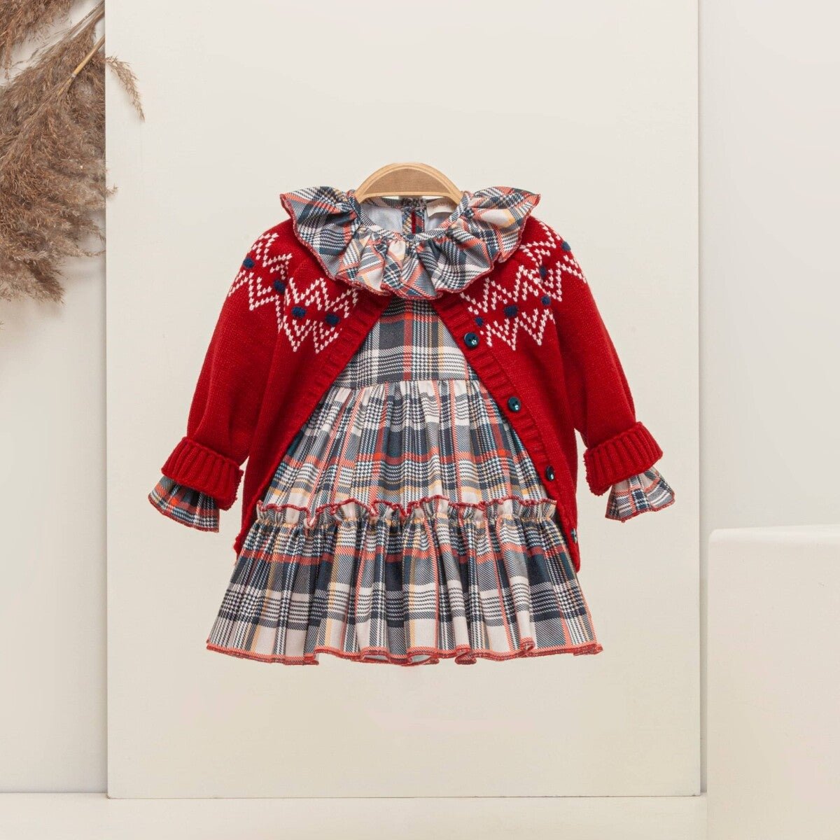 Bebek 2'li Hırka ve Elbise Takım 9-24M Babymuz 2009-5123 - Tivoli Mini
