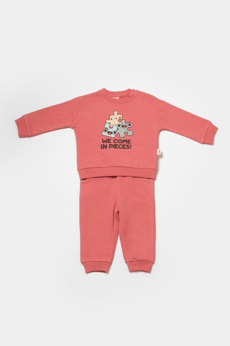 Bebek 2'li Sweatshirt ve Pantolon Takımı 3-24M %100 Organik Pamuk Baby Cosy 2022-CSY8026 - Tivoli Mini