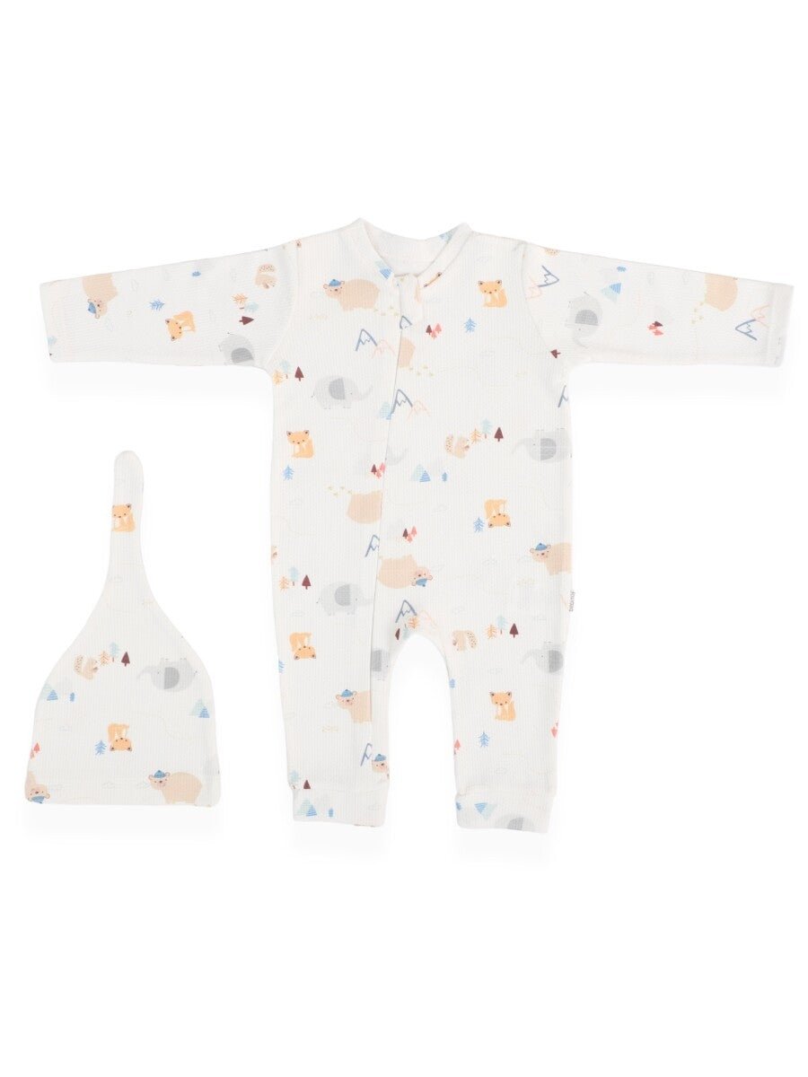 Bebek 2'li Tulum ve Şapka Takım 0-9M Bebitof 2020-70323 - Tivoli Mini