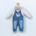 Bebek 3'lü Tulum Gömlek ve Bandana Takım 6-18M Cumino 1014-CMN3379 - Tivoli Mini