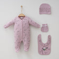 Bebek 4'lü Yenidoğan Takımı 0-3M Gümüş Baby 2043-0086 - Tivoli Mini