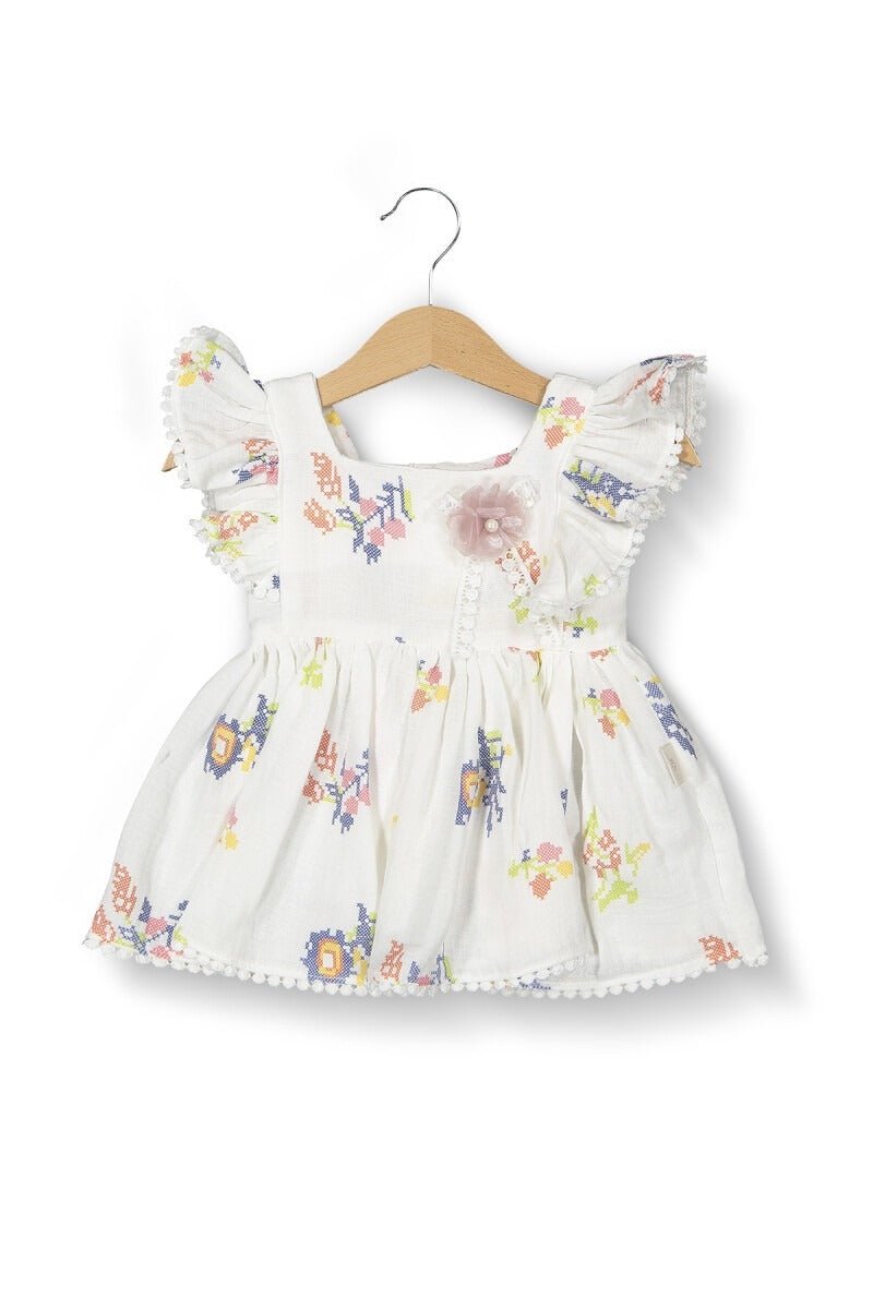 Bebek Çiçekli Elbise 6-24M Boncuk Bebe 1006-6106 - Tivoli Mini