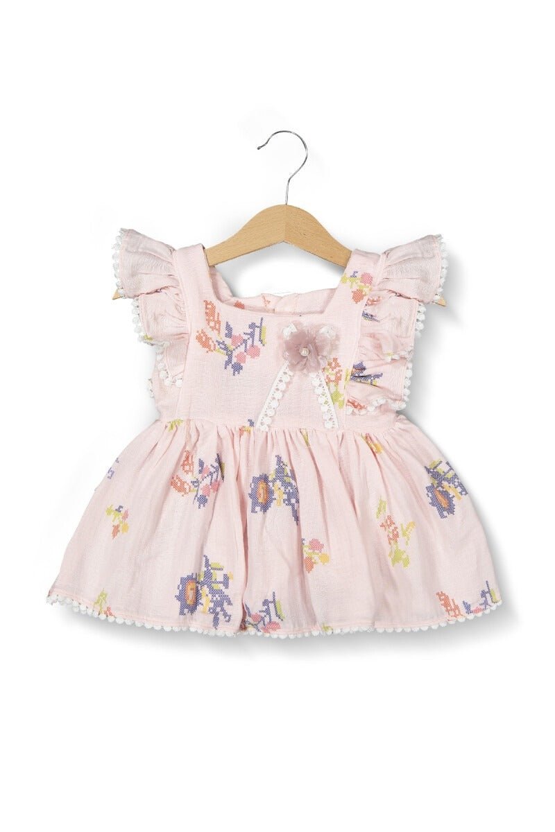 Bebek Çiçekli Elbise 6-24M Boncuk Bebe 1006-6106 - Tivoli Mini