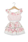 Bebek Çocuk 2'li Bluz ve Etek Takım 6-24M Boncuk Bebe 1006-6109 - Tivoli Mini