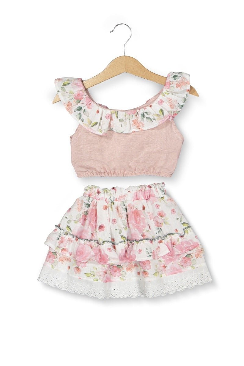 Bebek Çocuk 2'li Bluz ve Etek Takım 6-24M Boncuk Bebe 1006-6109 - Tivoli Mini