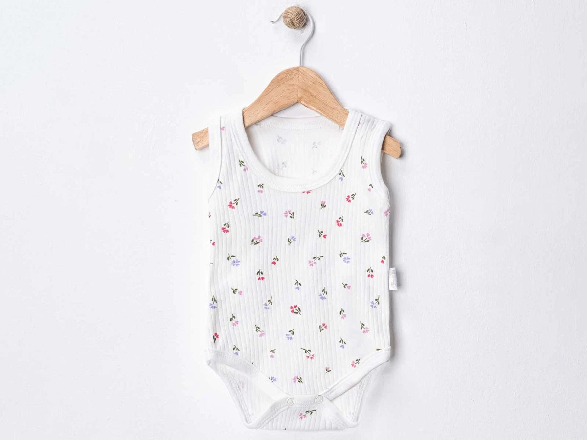 Çiçek Baskılı Bebe Çıtçıtlı Badi - Tivoli Mini