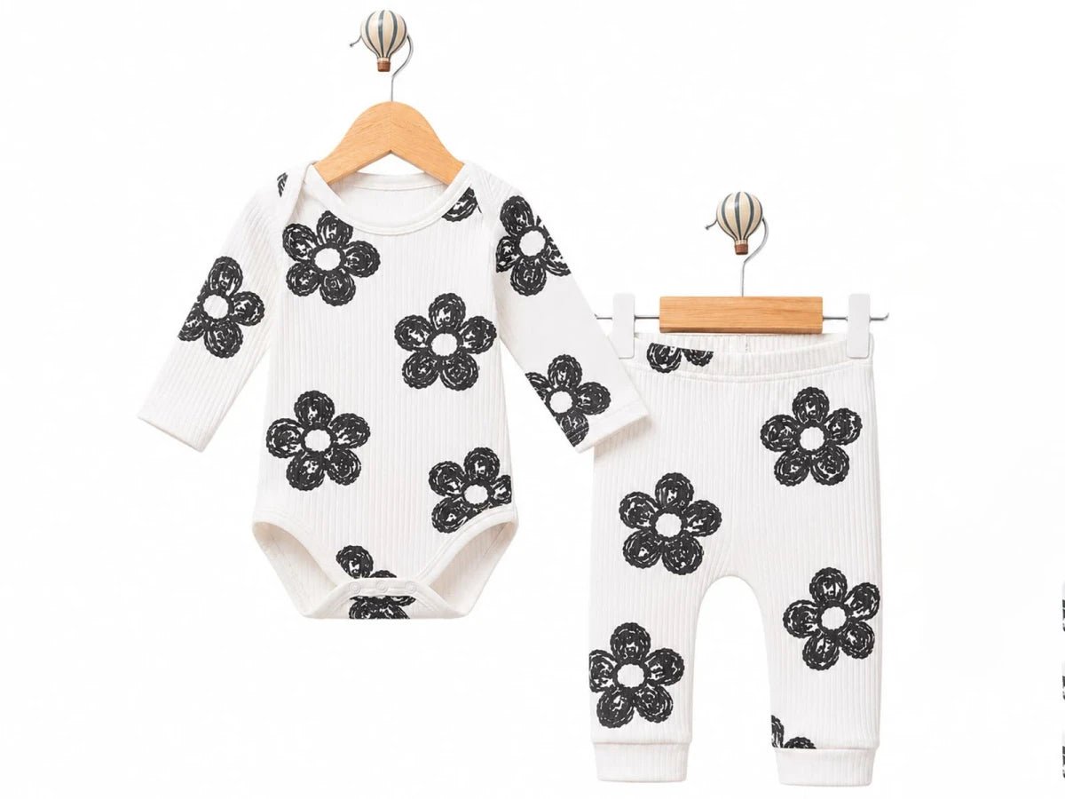 Çiçek Desenli Kız Bebe Takım - Tivoli Mini