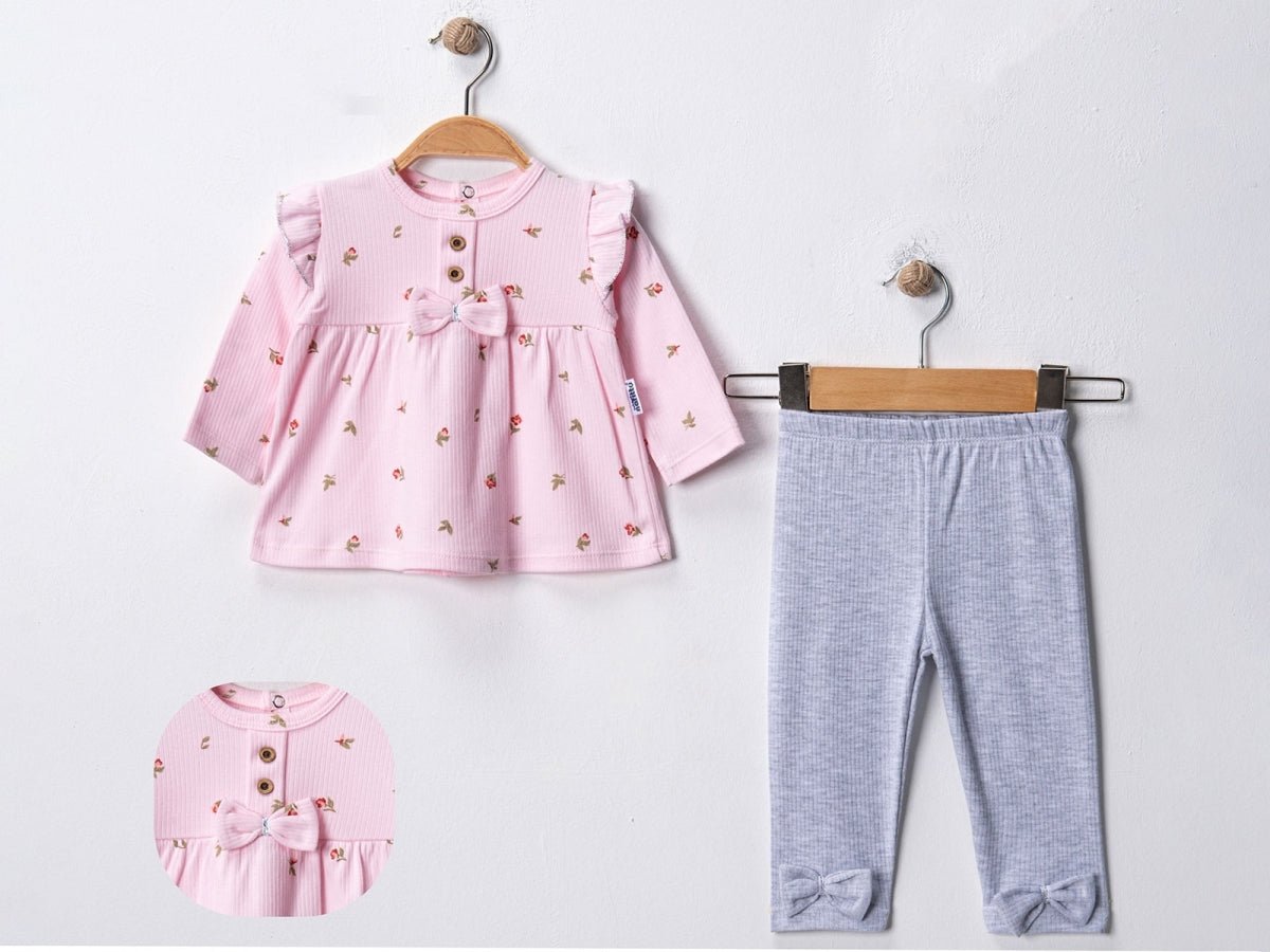 Çiçek Desenli Kız Bebe Takım - Tivoli Mini