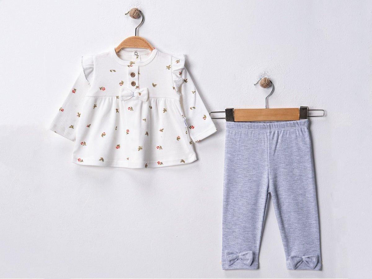 Çiçek Desenli Kız Bebe Takım - Tivoli Mini