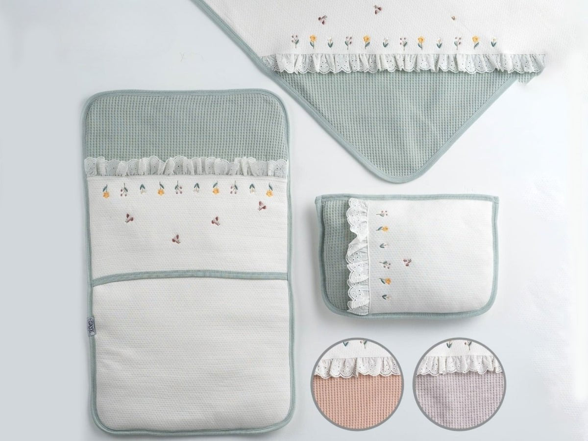 Çiçek Nakışlı Kız Altaçma Set - Tivoli Mini
