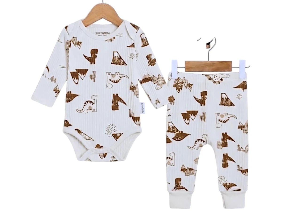 Dino Desenli Erkek Bebe Takım 3 - Tivoli Mini