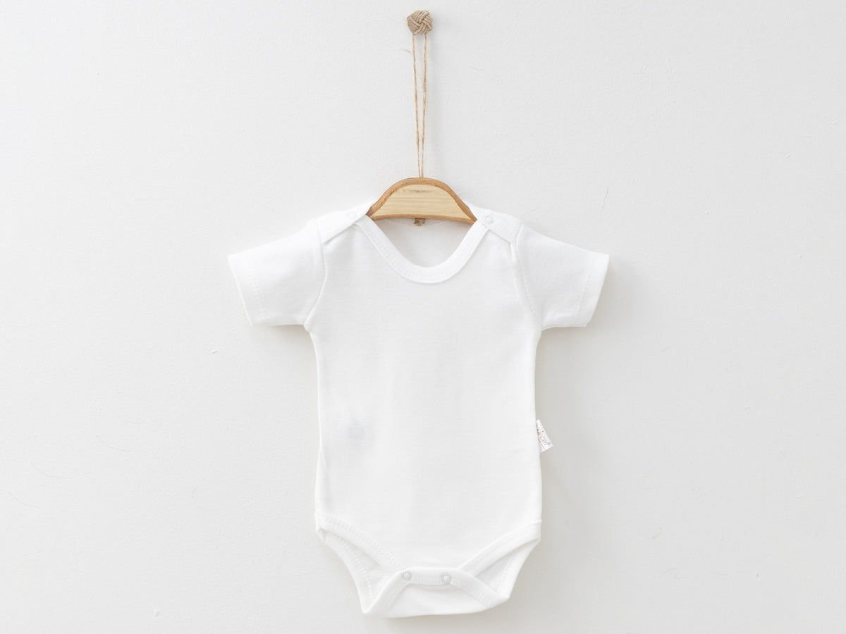 Düz Kısa Kollu Unisex Çıtçıtlı Badi - Tivoli Mini