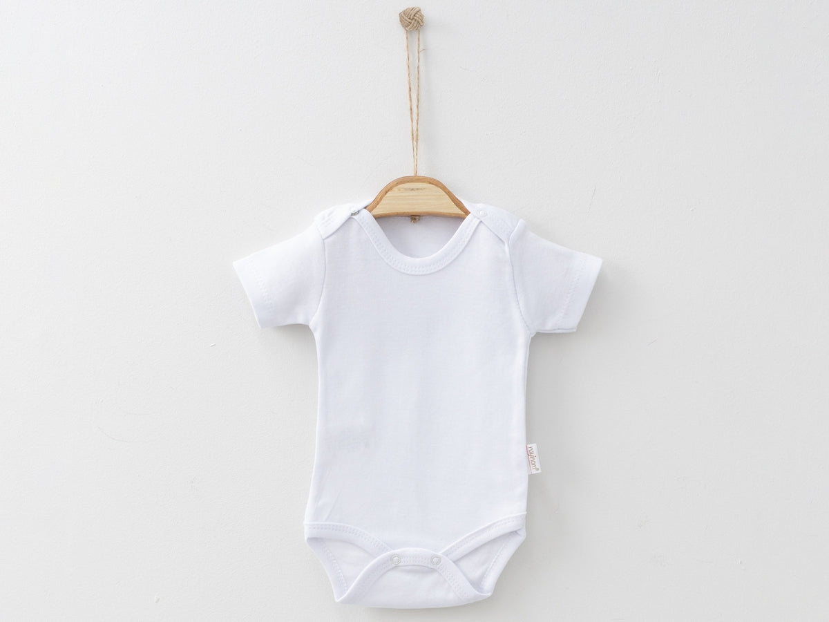 Düz Kısa Kollu Unisex Çıtçıtlı Badi - Tivoli Mini