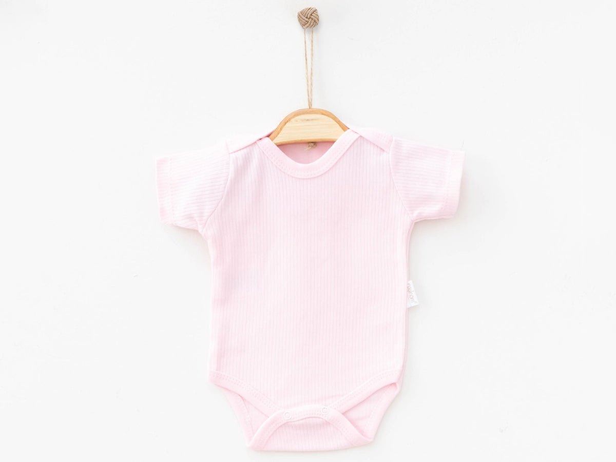 Düz Raporlu Kısa Kollu Unisex Çıtçıtlı Badi - Tivoli Mini