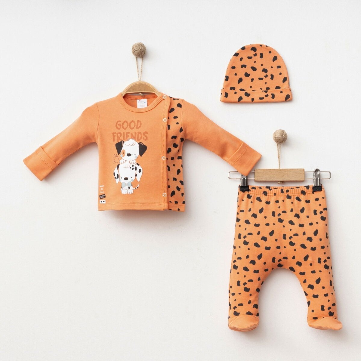 Erkek Bebek 3'lü Yenidoğan Takımı 0-3M Gümüş Baby 2043-005005 - Tivoli Mini