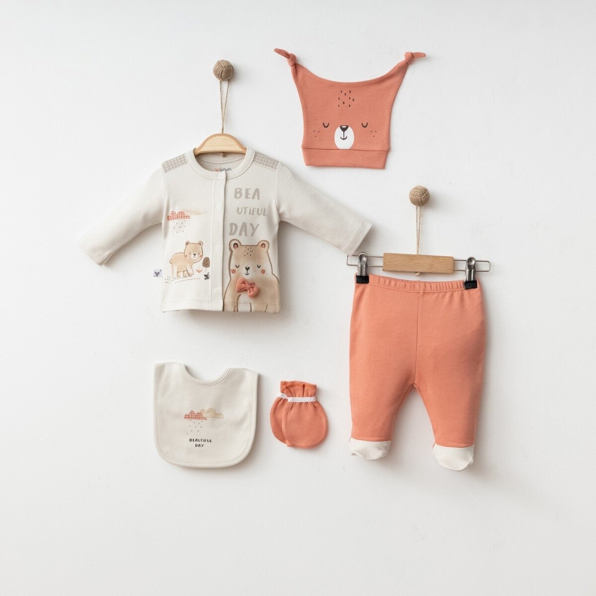 Erkek Bebek 5'li Yenidoğan Takım 0-3 M Vina baby 2042-003015 - Tivoli Mini
