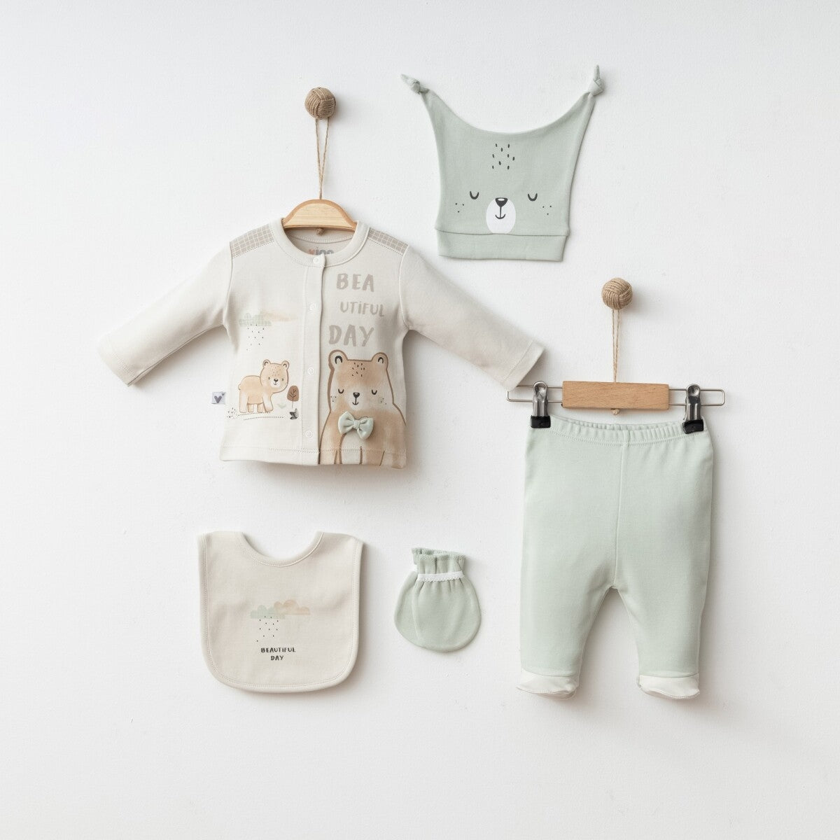 Erkek Bebek 5'li Yenidoğan Takım 0-3 M Vina baby 2042-003015 - Tivoli Mini