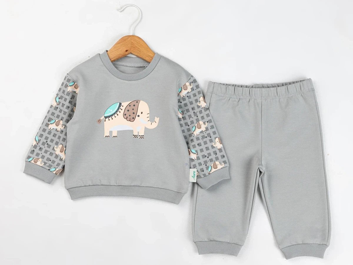 Fil Baskılı Erkek Bebe Takım - Tivoli Mini