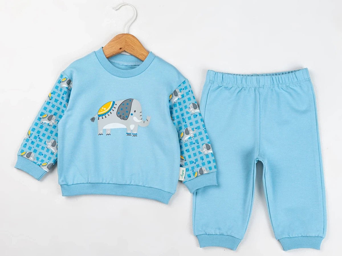 Fil Baskılı Erkek Bebe Takım - Tivoli Mini