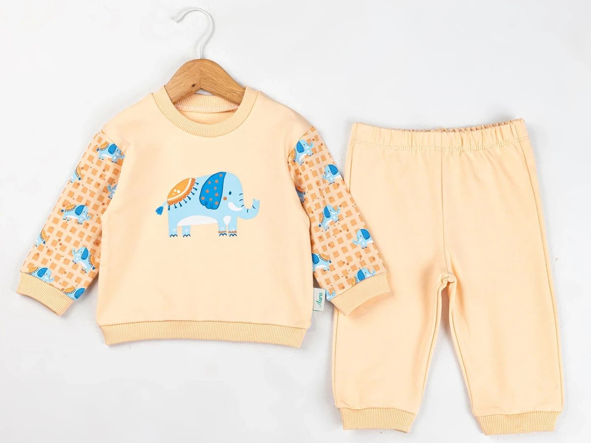 Fil Baskılı Erkek Bebe Takım - Tivoli Mini